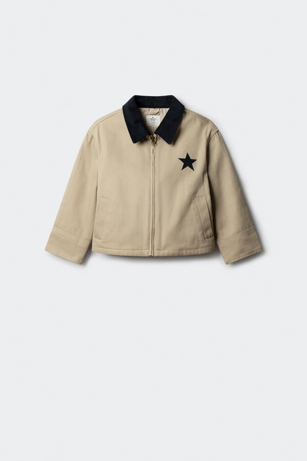 Springfield Kids Parka jakna sa zvezdom za devojčice Bež