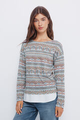 Springfield Majica sa kombinovanim &scaron;tampom  Siva