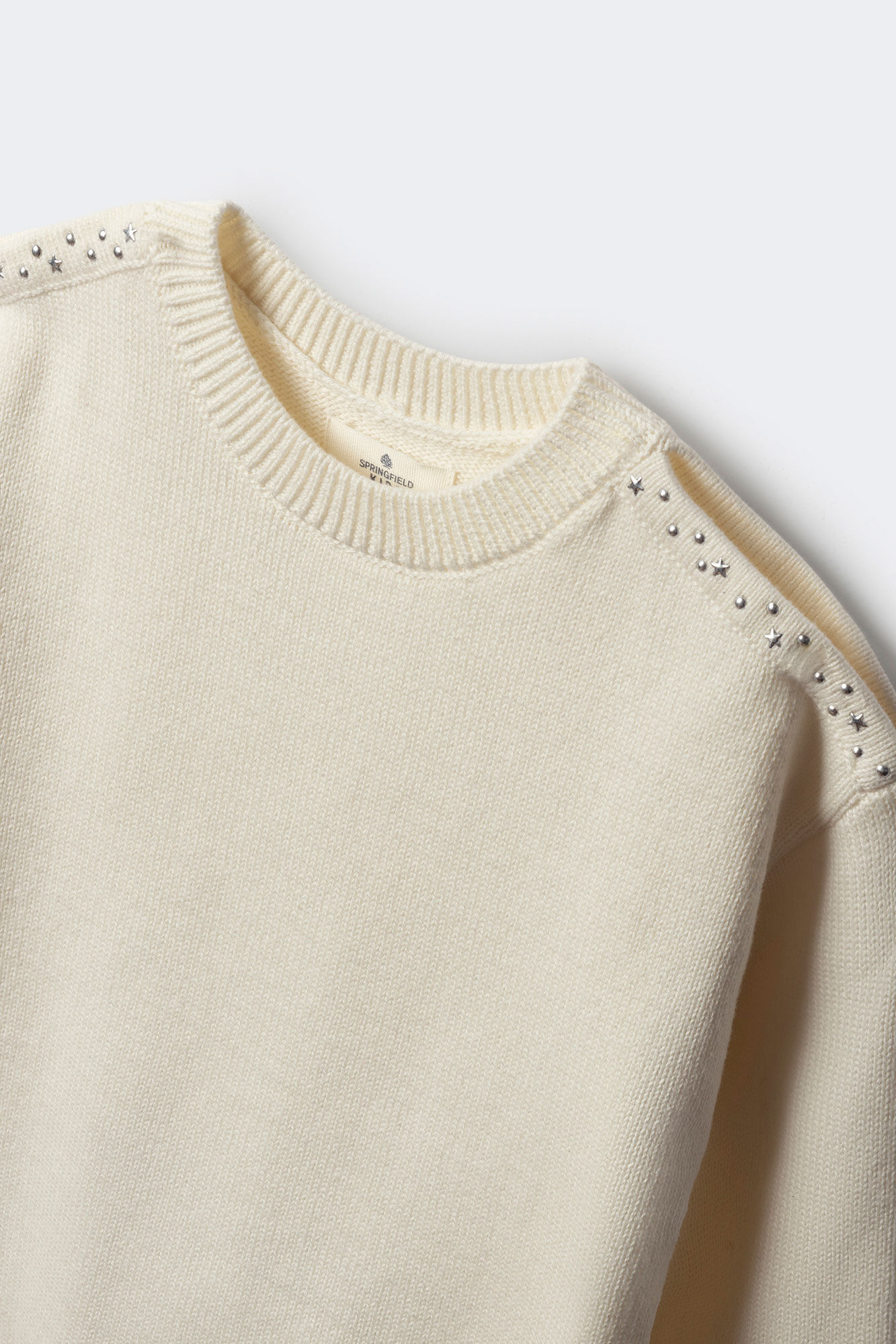 Springfield Kids Majica od rebraste tkanine sa otvorenim ramenima za devojčice
