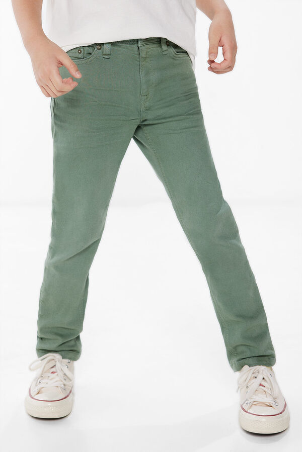 Springfield Pantalon 5 bolsillos niño verde