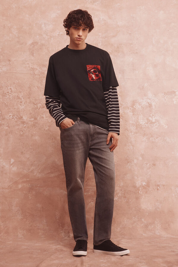 Springfield Skull Mex Guitar T-shirt black