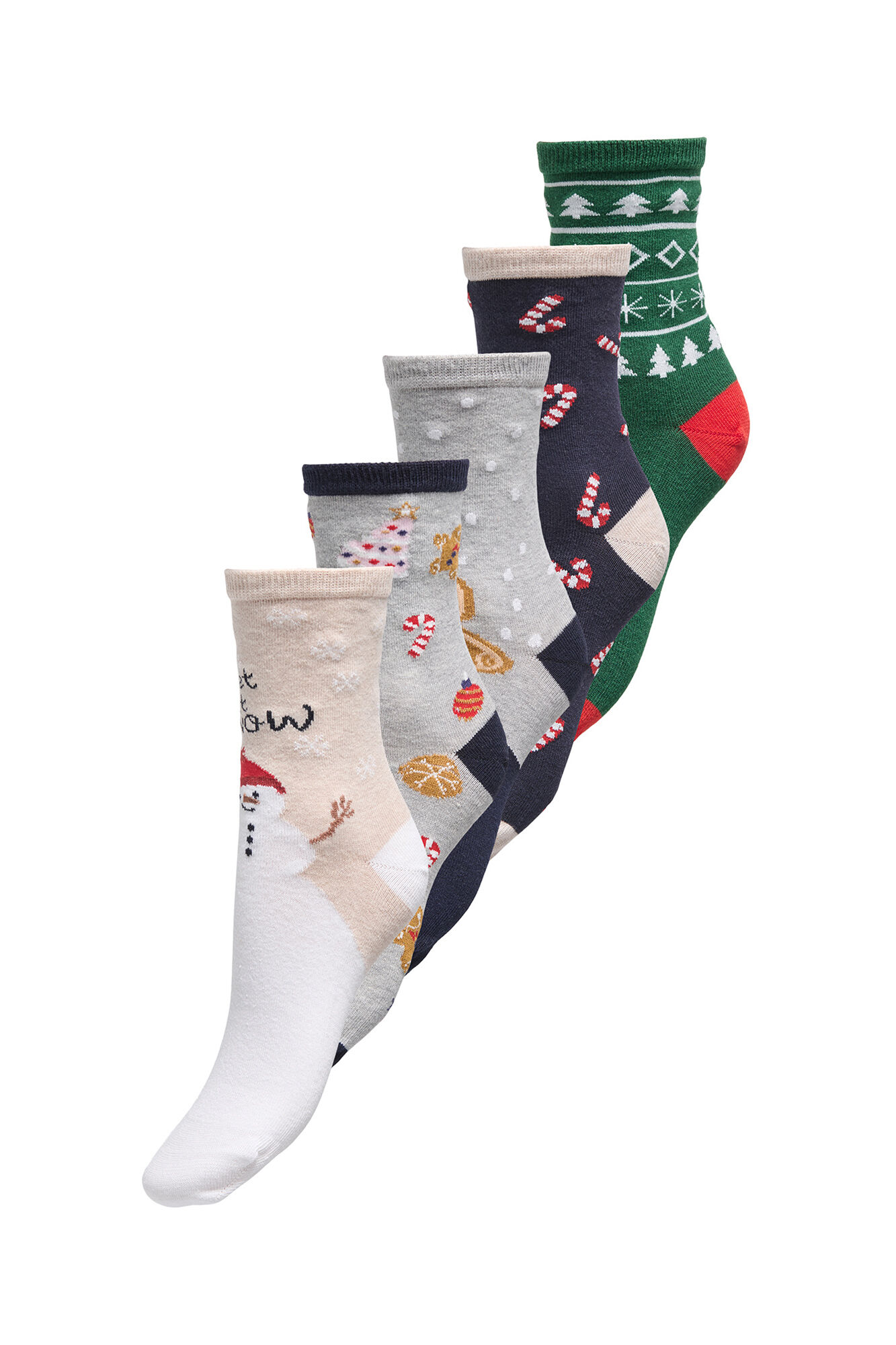 Only Girls Pack 5 calcetines navide&ntilde;os