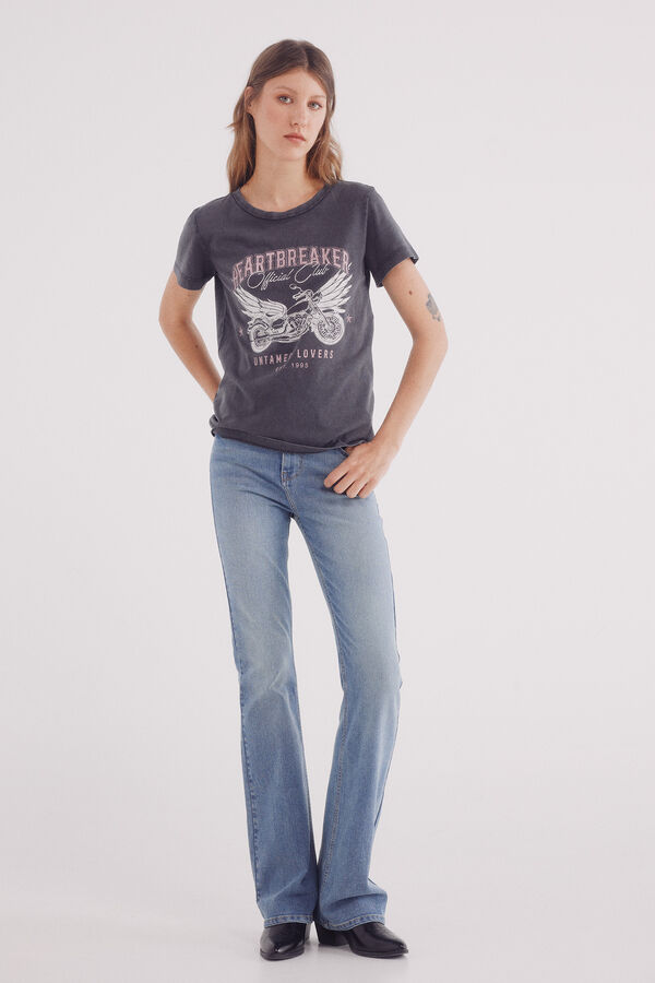 Springfield Camiseta "Destruidora de Cora&ccedil;&otilde;es" cinzento