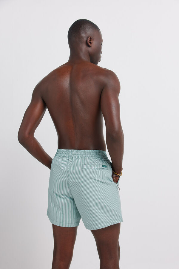 Springfield Kupaći kostim od seersucker tkanine na pruge Plava