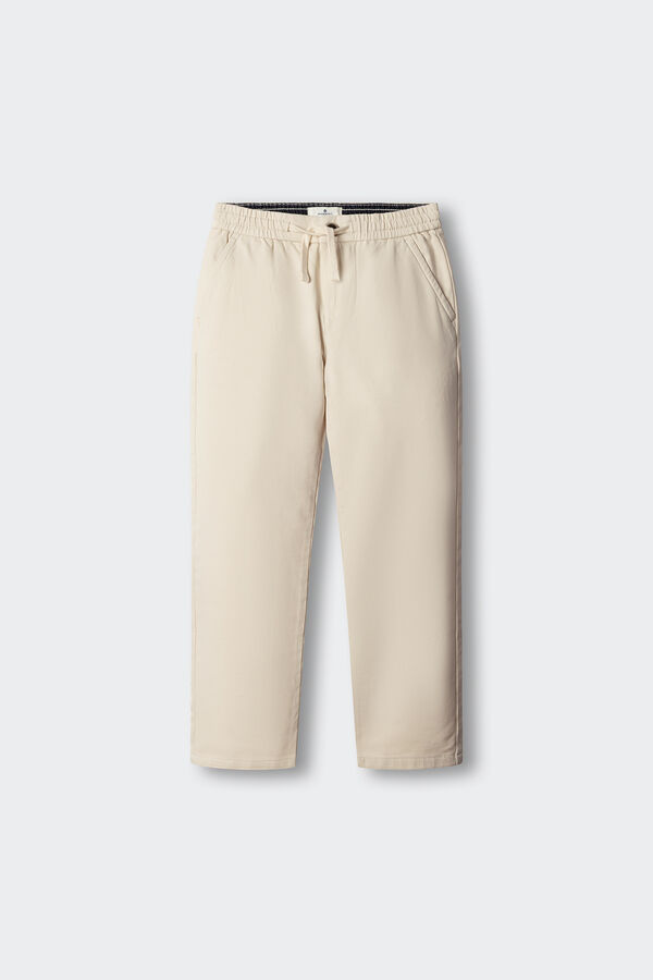 Springfield Kids Dečije chino pantalone od pletiva Braon