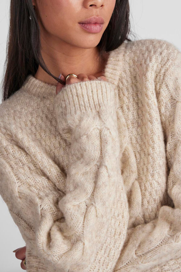 Pieces Jersey de punto gris