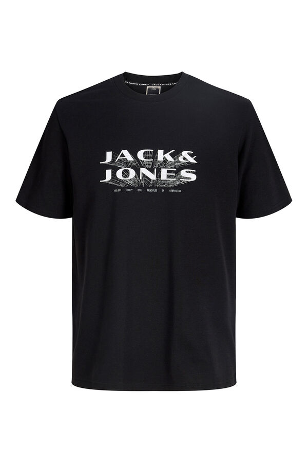 Jack & Jones Cotton short sleeve T-shirt noir