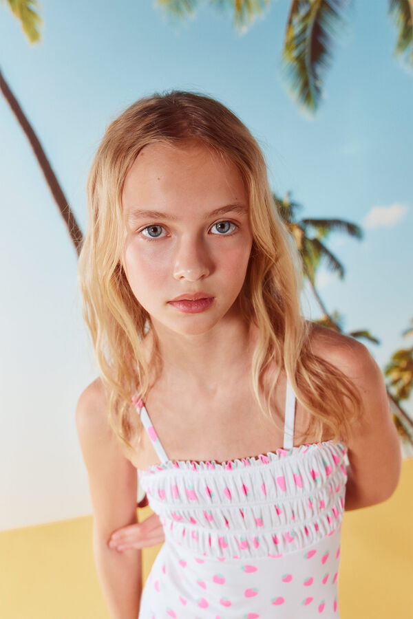 Springfield Kids Girls' strawberry swimwear beige