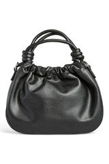 Pieces Mittelgro&szlig;e geraffte Tasche Schwarz