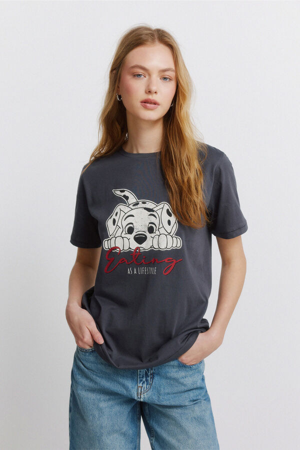 Springfield Majica kratkih rukava sa printom dalmatinaca Siva