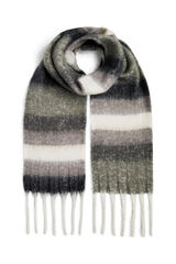 Pieces Cachecol macio com franjas cinzento