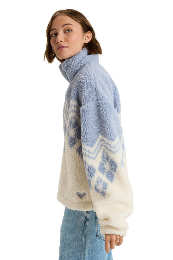 Roxy Mountain Story - Polar con media cremallera para mujer blanco