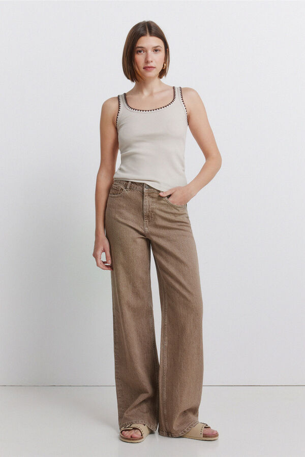 Springfield Majica sa vezom na bretele Bež