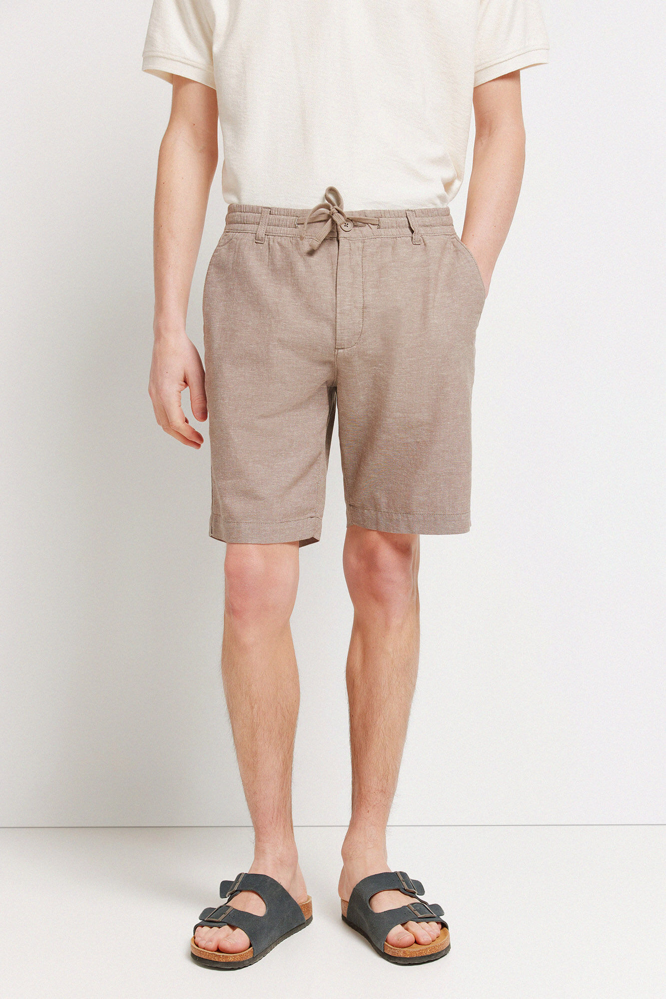 Springfield Bermuda lino comfort slim fit