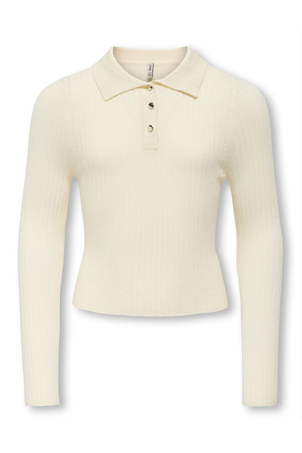 Only Girls Jersey polo de niña gris