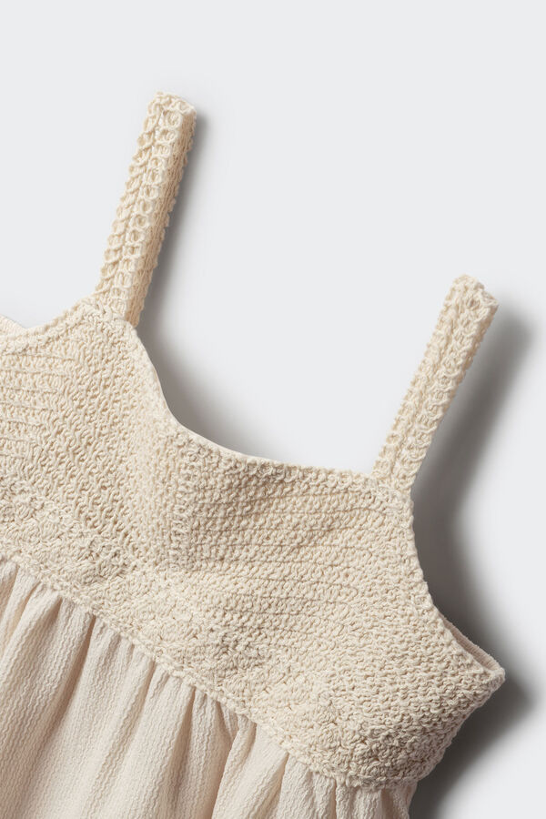 Springfield Kids Crochet vest top for girls beige