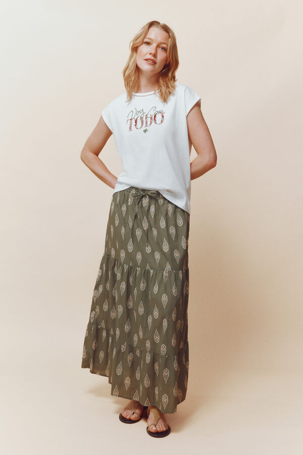 Springfield Camiseta "Voy con todo" blanco