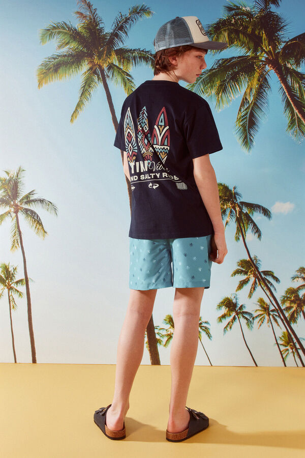 Springfield Kids Dečiji kupaći kostim sa hobotnicama Plava