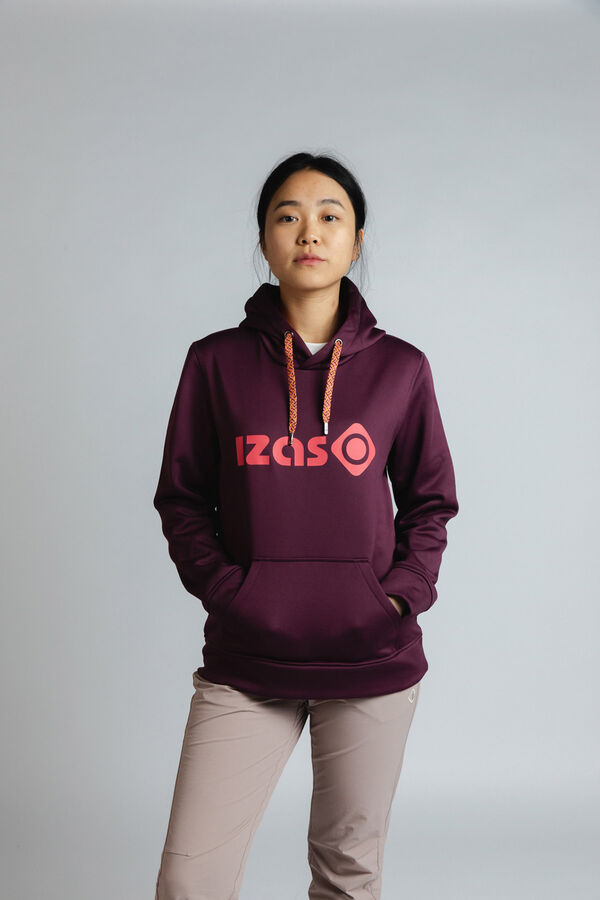 Izas Sudadera con capucha burdeos