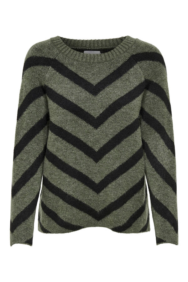 Only Jersey con estampado geom&eacute;trico marr&oacute;n