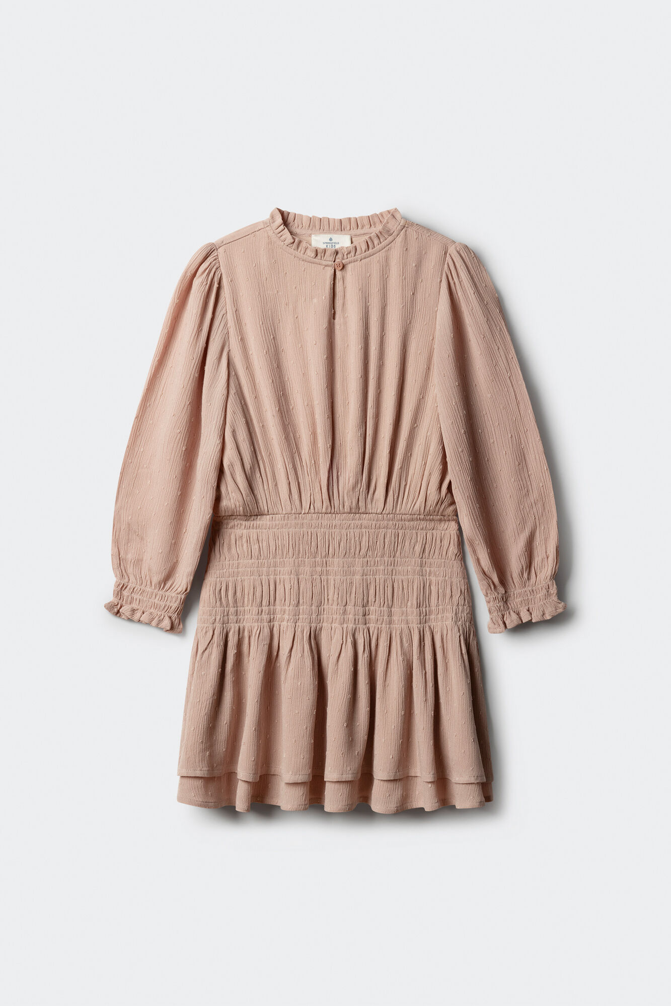 Springfield Kids Haljina od TKANINE SA ISPUPČENIM TUFNAMA za devojčice