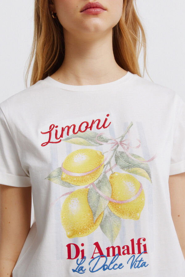 Springfield Majica kratkih rukava sa dezenom Bež