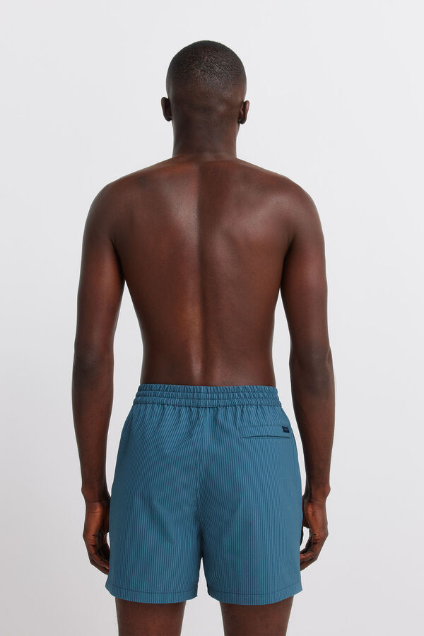 Springfield Kupaći kostim od seersucker tkanine na pruge Plava