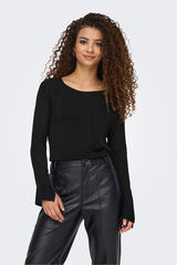 Only Jersey fino manga larga negro