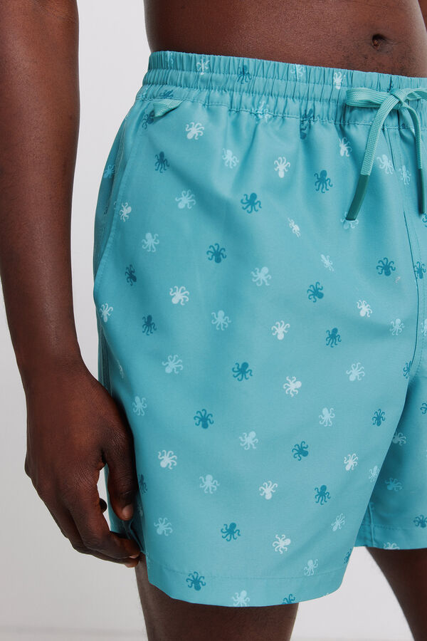 Springfield Kupaći kostim sa printom hobotnice Plava