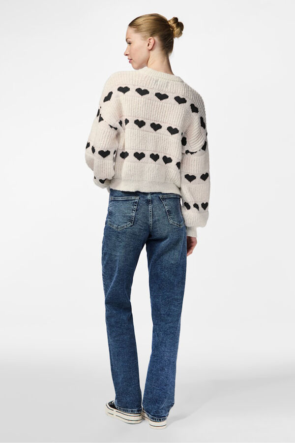 Pieces Jersey con corazones blanco