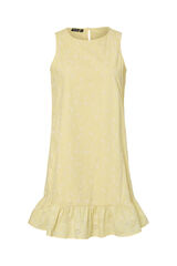 Pieces Vestido mini manga cava estampado