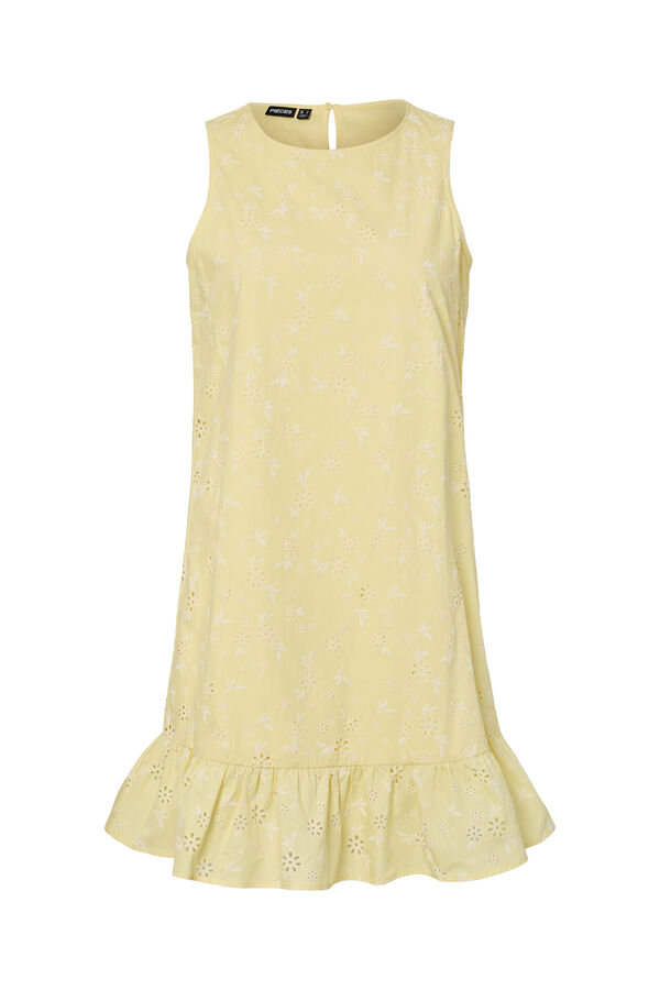 Pieces Vestido mini manga cava estampado