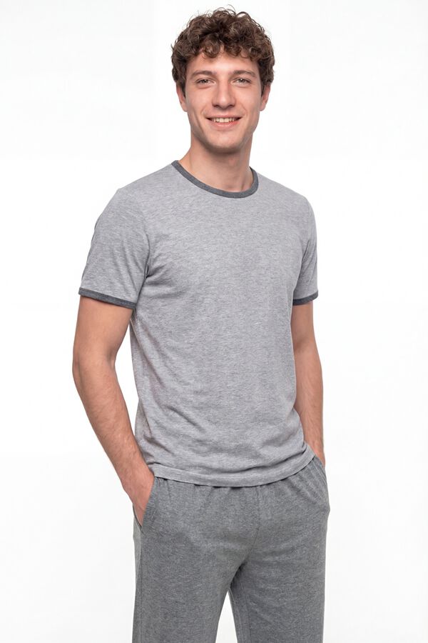 Penti Plain short sleeve long pyjamas set printed