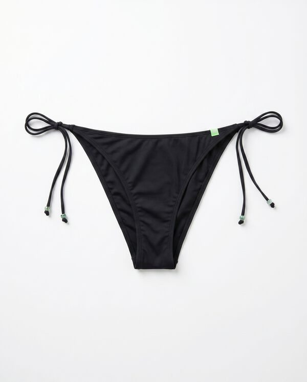 HI&BYE Black strap bikini bottoms black