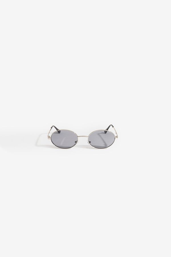 Vilanova Runde Metall-Sonnenbrille Grau