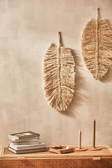Calma House Wall decoration raw jute leaf Ural imprim&eacute;