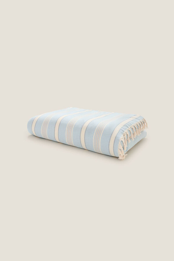 Womensecret Striped cotton sarong/towel kék