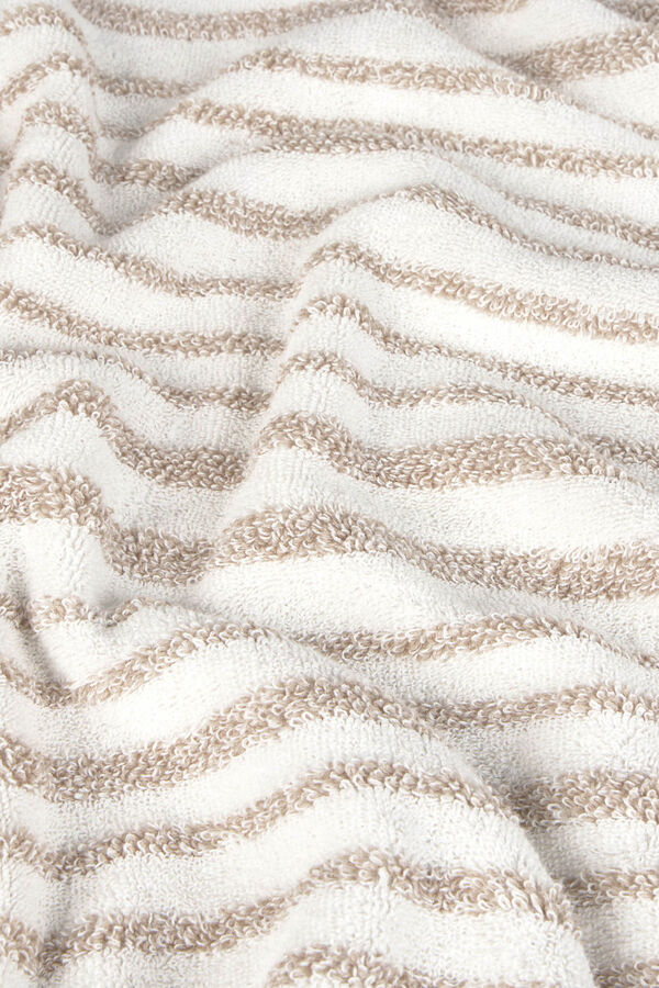 Textura Gepr&auml;gtes, Streifen Frotteehandtuch Grau