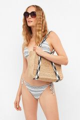 Gisela Mittelgro&szlig;e Basttasche Braun