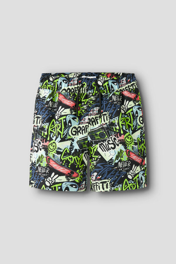 Name it Ba&ntilde;ador de ni&ntilde;o estampado negro