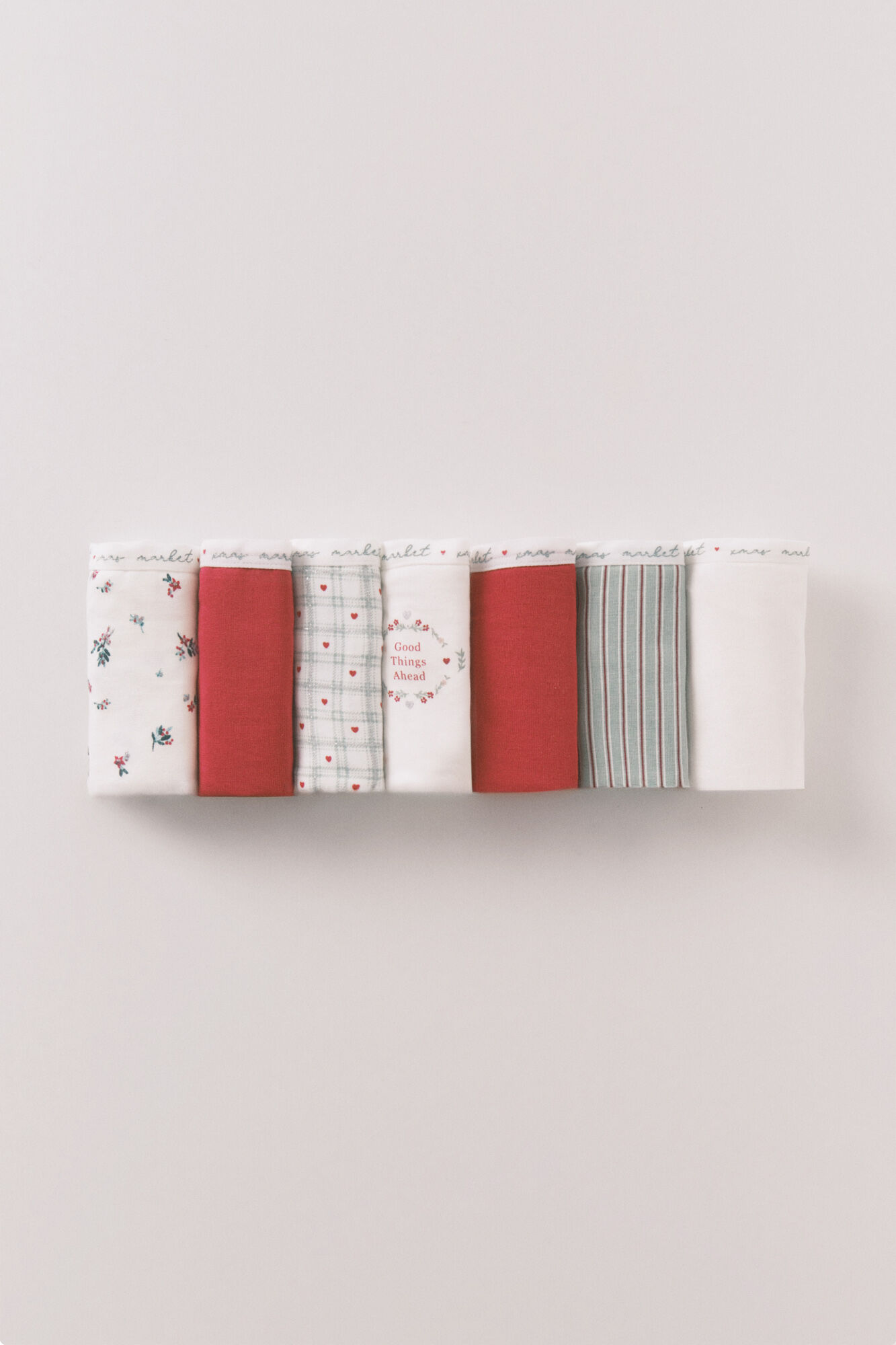 Women'secret Pack 7 bragas cl&aacute;sicas algod&oacute;n print navide&ntilde;os