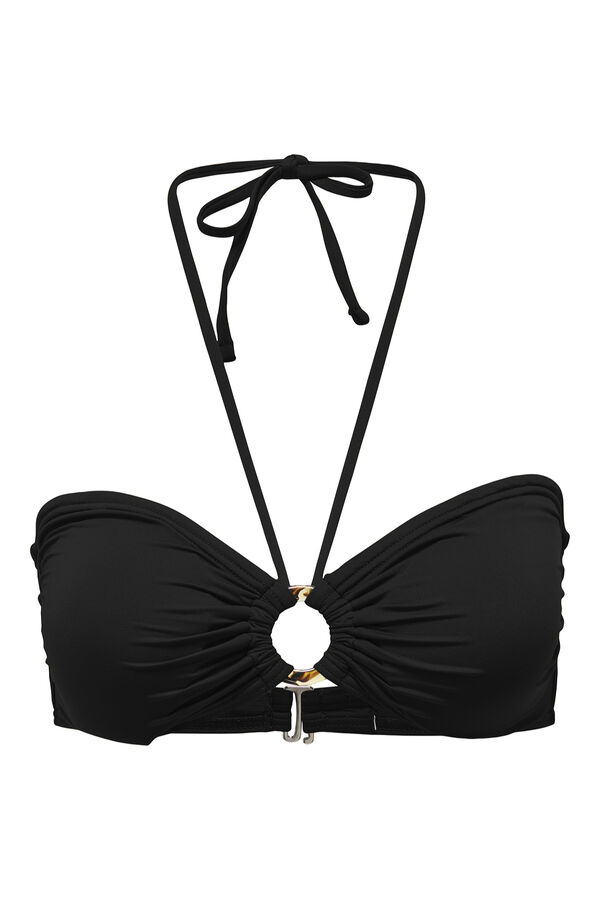 Only Top de bikini bandeau negro negro