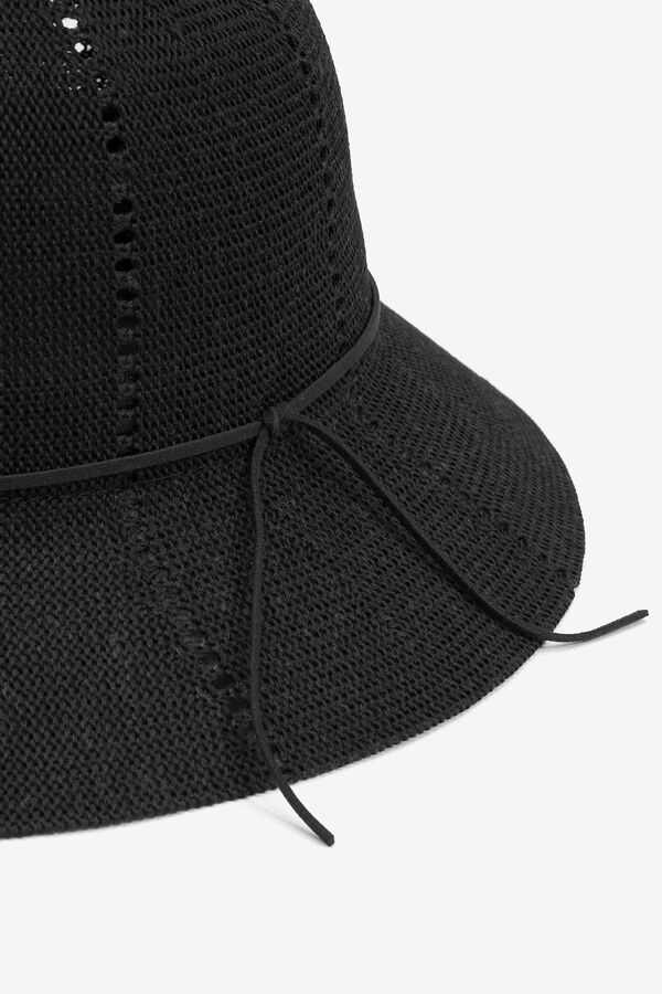 Womensecret Perforated bucket hat Schwarz