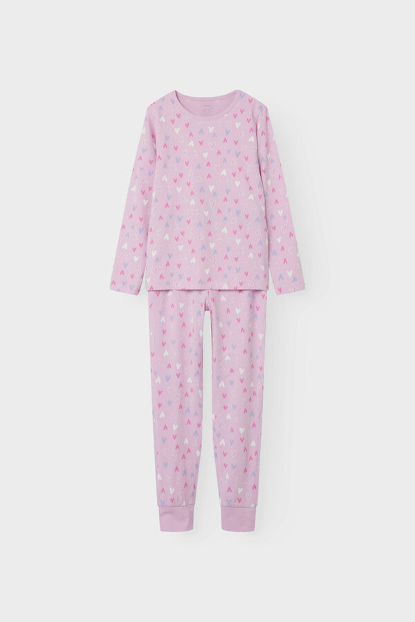 Name it Conjunto pijama corazones ni&ntilde;a morado/lila