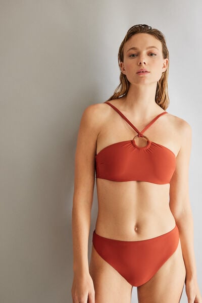 Womensecret Bikinihöschen hoher Bund Orange Rot