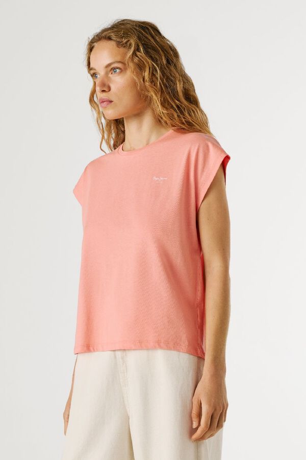 Pepe Jeans Camiseta manga corta cuello redondo coral