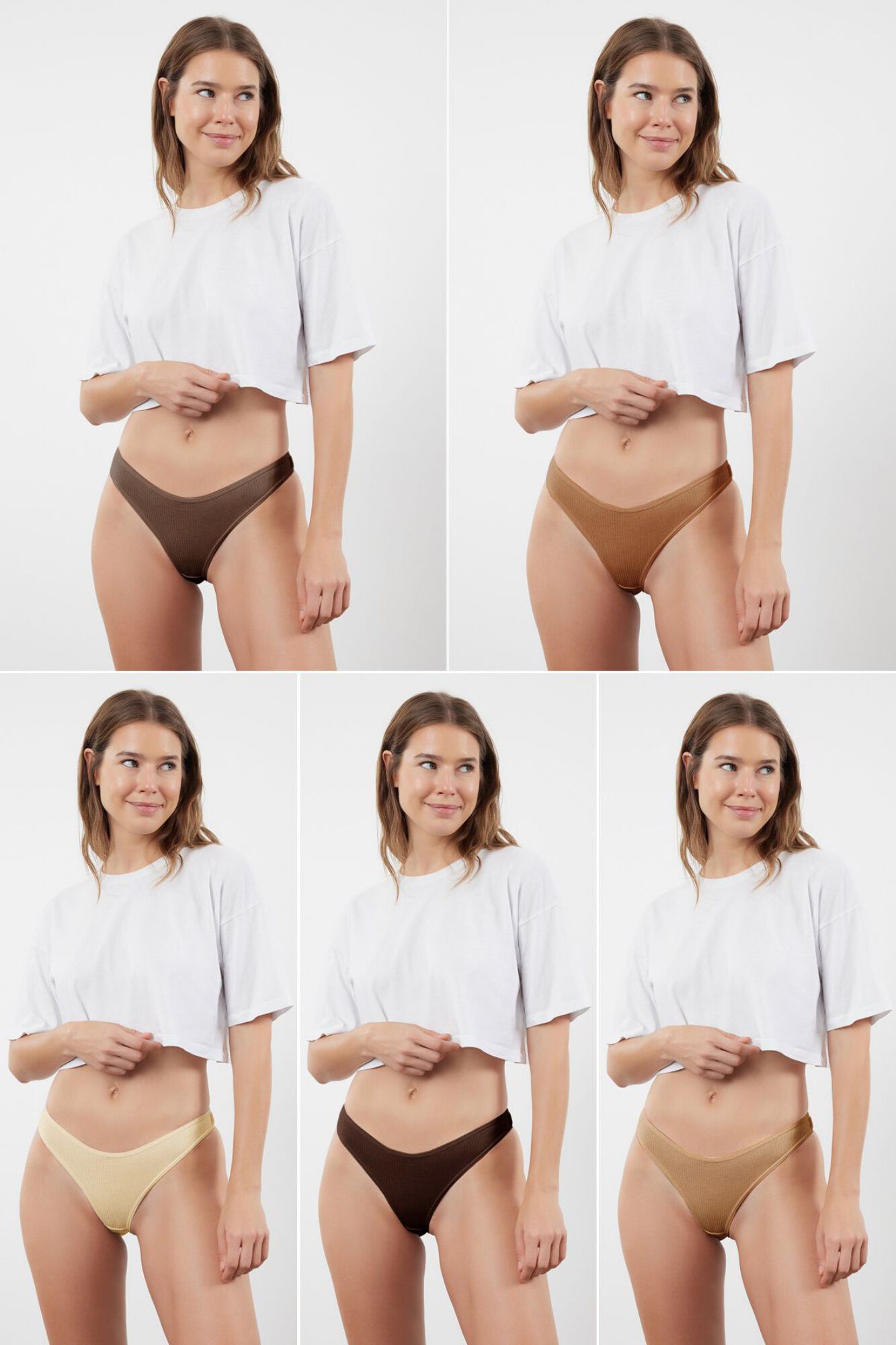 Trendyol Pack de 5 tangas canal&eacute;