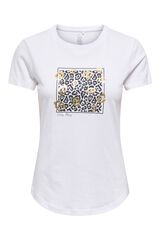 Only Play T-shirt estampada de manga curta branco