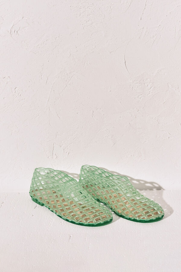 Women'secret Zelene mrežaste jelly sandale Zelena