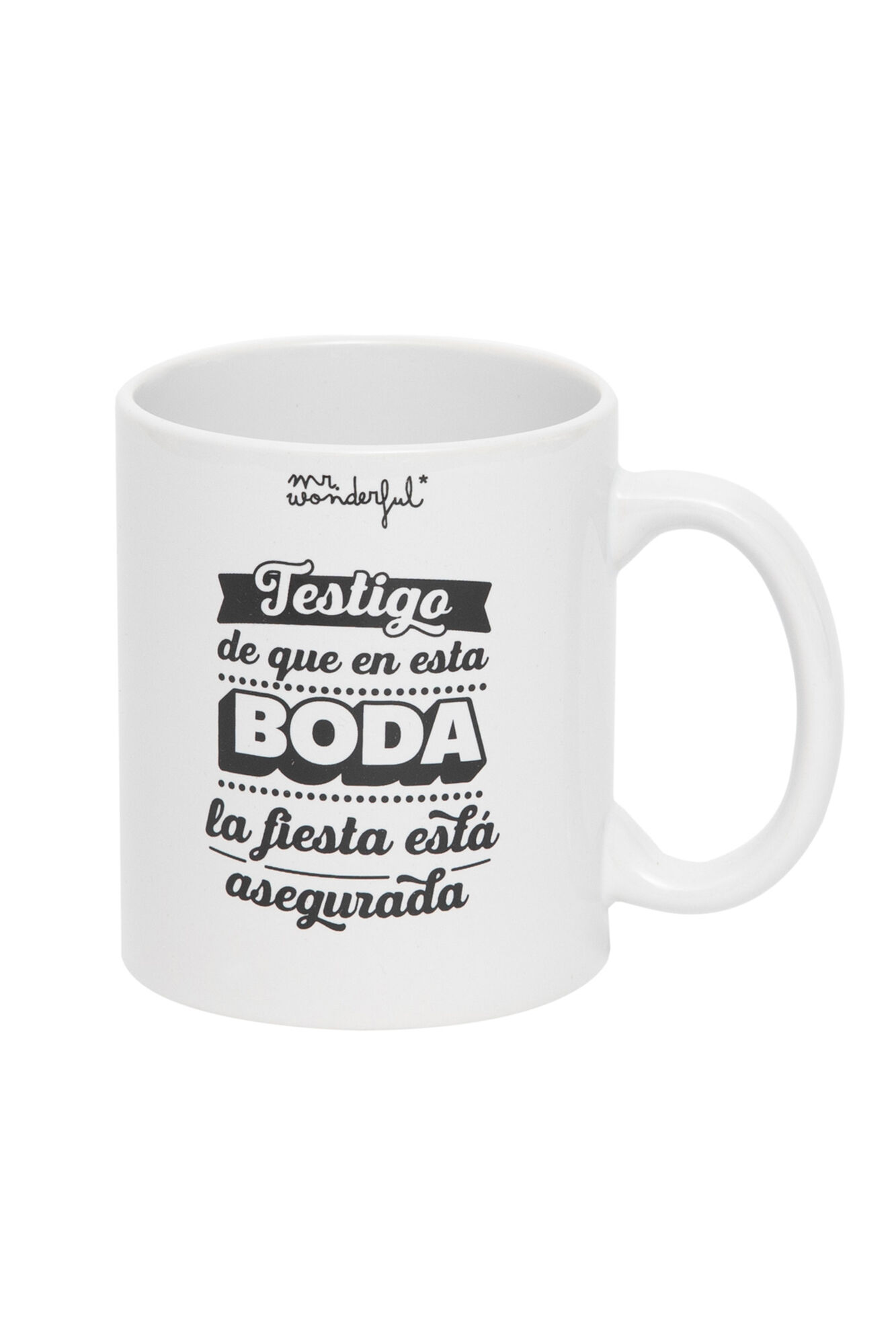 Mr. Wonderful Taza Iconic - Testigo de que en esta boda la fiesta est&aacute; asegurada
